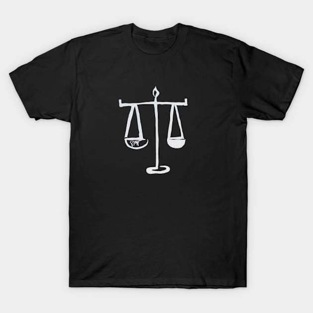 Zodiac - Libra (neg image) T-Shirt by StormMiguel - SMF